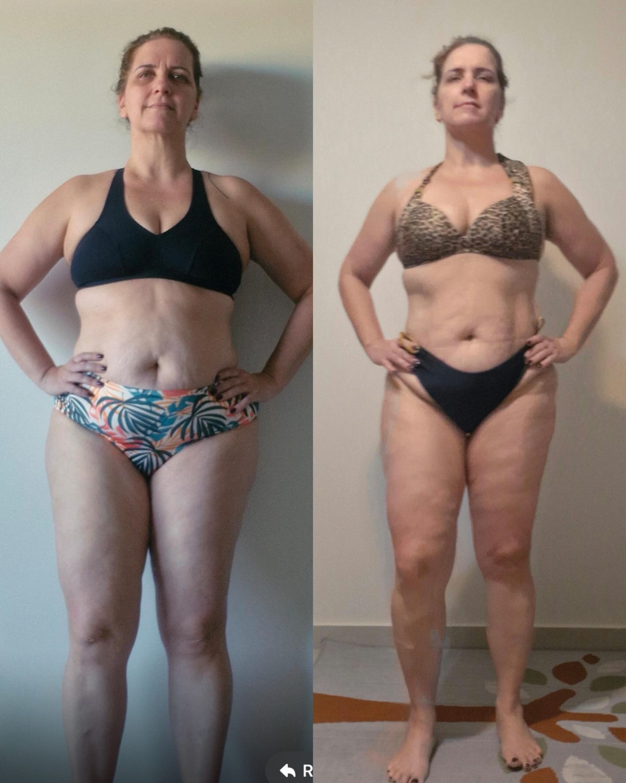 Antes e depois de aluna da Ana Alves