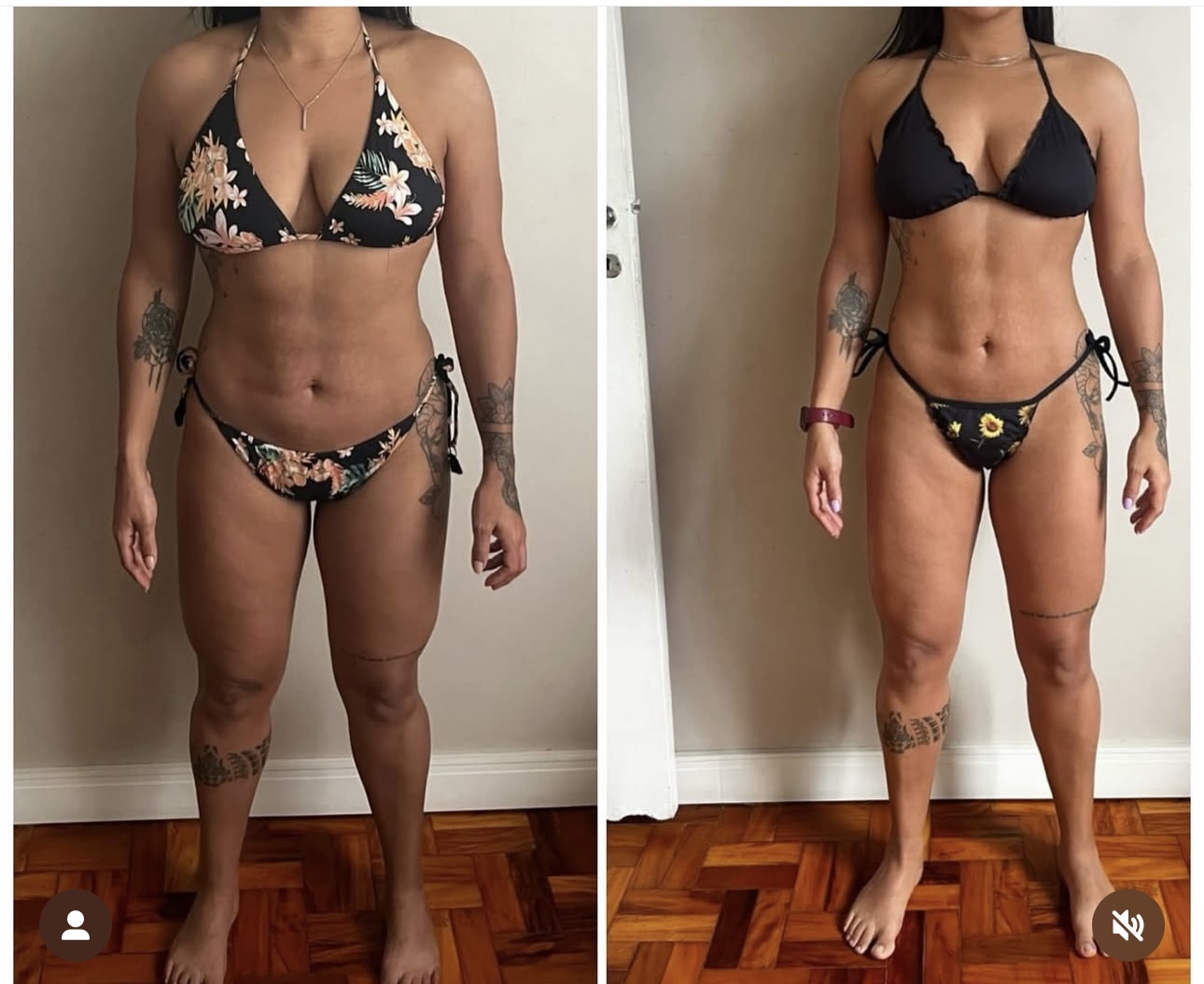 Antes e depois de aluna da Ana Alves