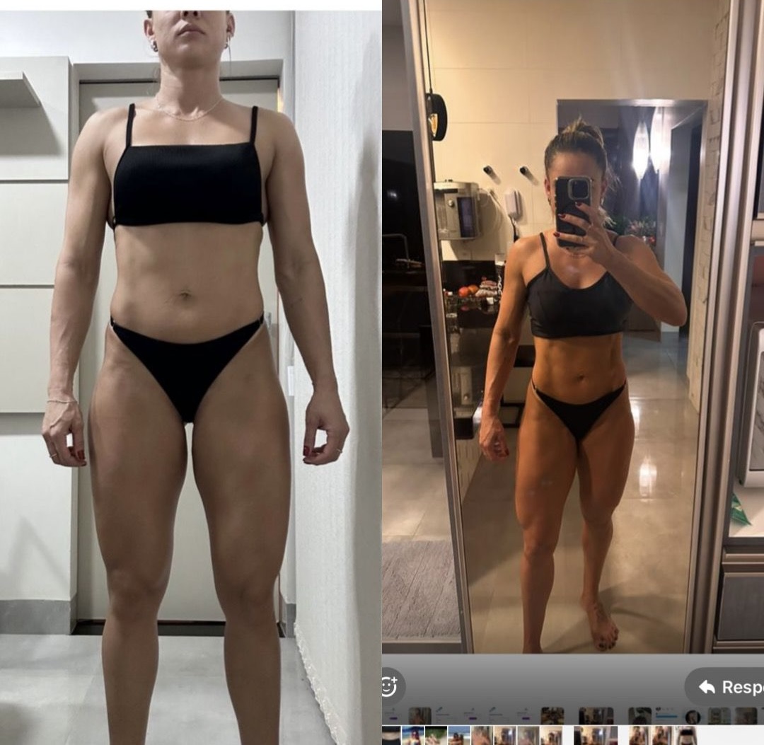 Antes e depois de aluna da Ana Alves