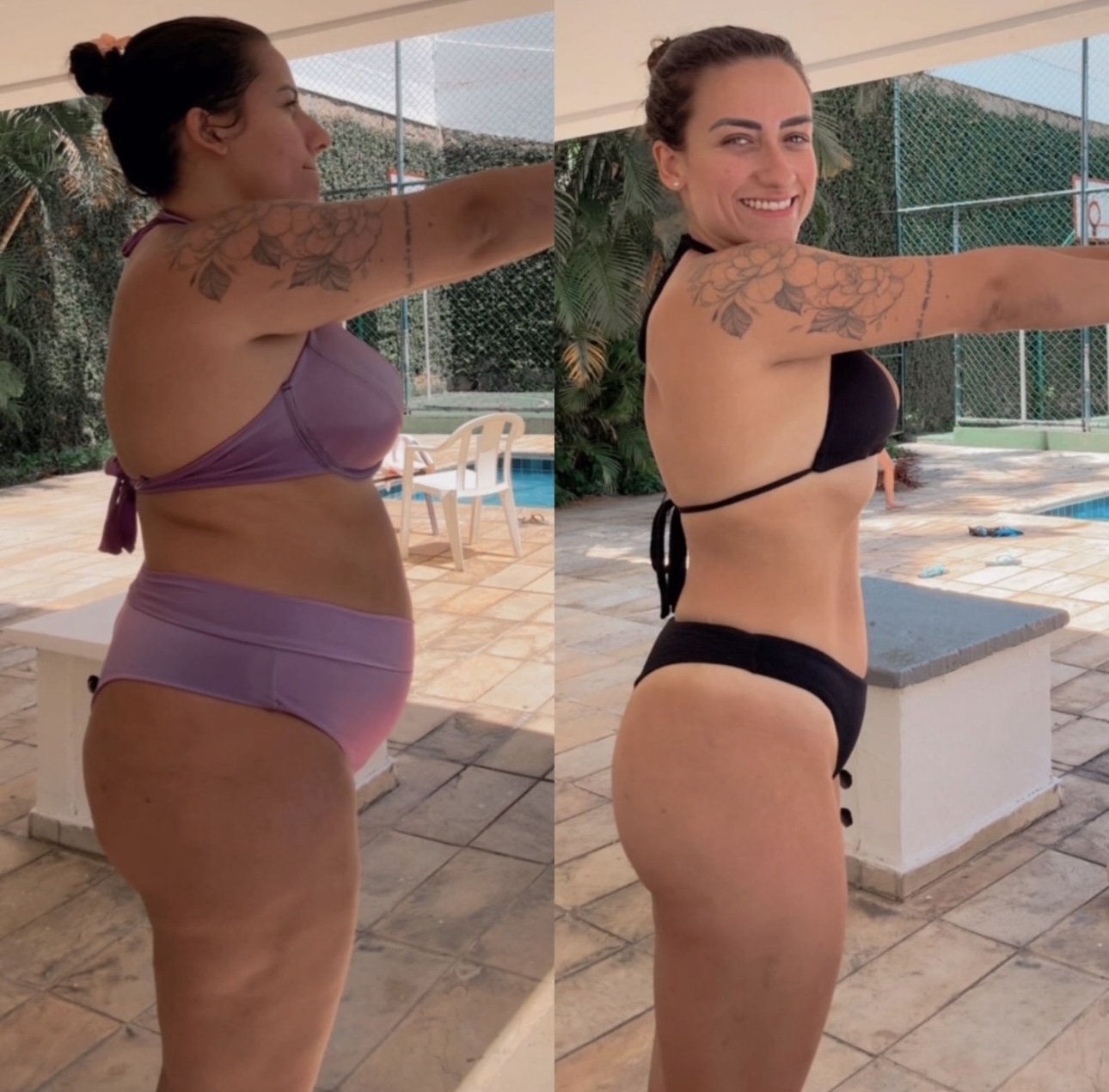 Antes e depois de aluna da Ana Alves