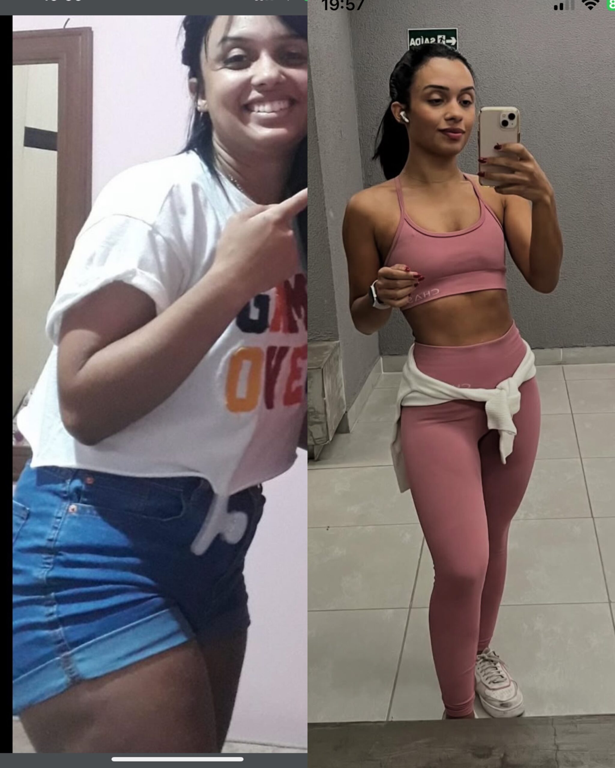 Antes e depois de aluna da Ana Alves