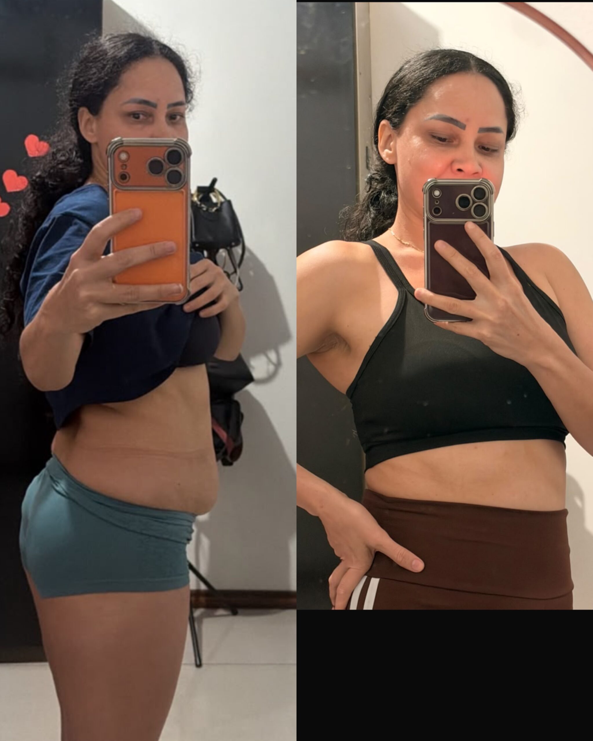 Antes e depois de aluna da Ana Alves